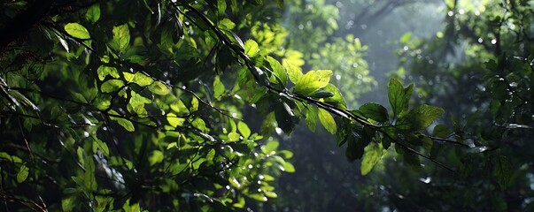 water drops on the leaves
