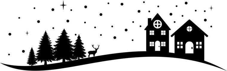 vector illustration of winter, christmas day