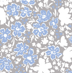 Small flowers, Daisy flowers, pattern on a yellow background with a wild flowers of different sizes artwork for tattoo, fabrics, souvenirs, packaging, greeting cards and scrapbooking