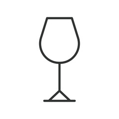 Wineglass icon in line design. wine, alcohol, drink, beverage, celebration, cocktail, bar, party on white background vector. Wineglass editable stroke icon