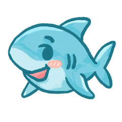 Cute Baby shark illustration 