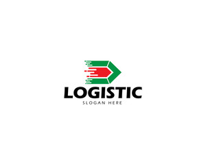 Abstract Arrow Illustration Modern Logistics Shipping Transportation Vector Logo Design