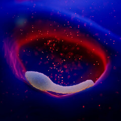 Clostridium Tetani Bacterium Microscopic 3D Render