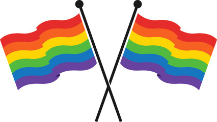 Rainbow pride flag vector illustration