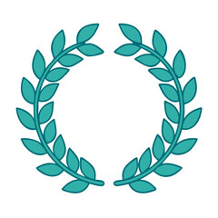 Circular Laurel Wreath Icon for Web and Graphic Design
