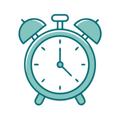 Classic Alarm Clock Icon for Web and Graphic Design