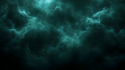 Ethereal Turquoise Nebula Clouds with Cosmic Light.