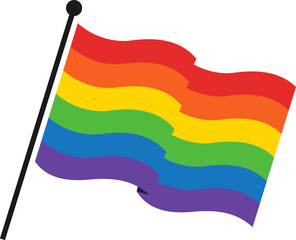 Rainbow pride flag vector illustration