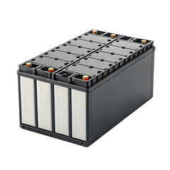 Battery pack isolated on transparent background, an energy storage system for power