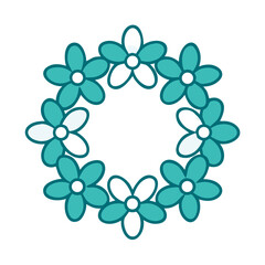 Fototapeta premium Full Flower Wreath Icon for Web and Graphic Design