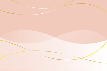 オレンジと金色ラインの華やかな背景素材	
