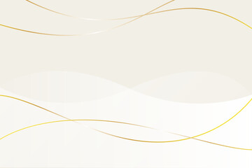 ベージュと金色ラインの華やかな背景素材	
