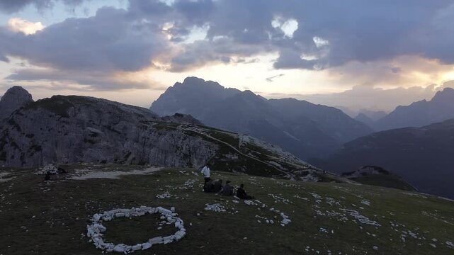 panorama of the mountains in the morning