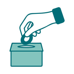 Hand Inserting Coin into Slot Icon for Web and Graphic Design