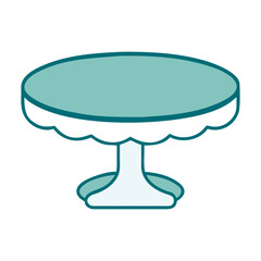 Round Dining Table Icon for Web and Graphic Design