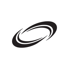 Abstract Swirl Ring Icon Vector Design Isolated on White Background
