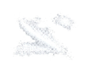 Cloud-like white amorphous shape on a black background, vaguely resembling a stylized Z