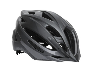 Front View of Sleek Modern Bicycle Helmet with Visor and Adjustable Straps, isolated on transparent background