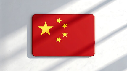Flag of the peoples republic of china on a white background