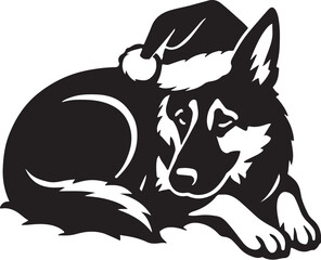 A_vector_illustration_features_a_German_Shepherd_d.eps