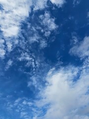 Blue sky with clouds.