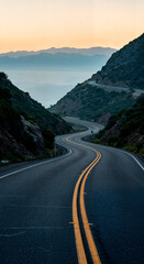 Mountain and road natural landscape