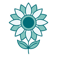 Sunflower Icon for Web and Graphic Design