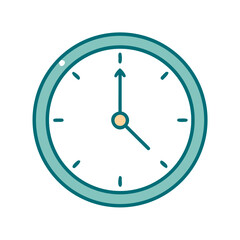 Wall Clock with Hands Icon for Web and Graphic Design