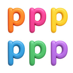 Colorful Alphabet Letters in Playful Cartoon Style for Kids