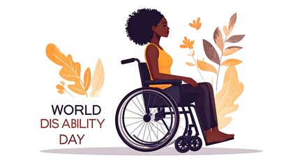 world disability day woman wheelchair inclusion support