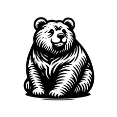 vector illustration of cartoon bear