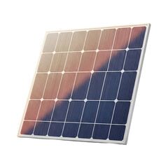 Solar panel isolated on transparent background, renewable energy source for electricity