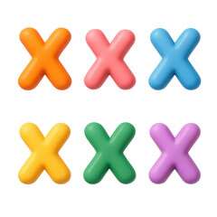 Fototapeta premium Colorful X Shapes in a Grid Pattern for Creative Design Projects