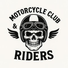 Fototapeta premium Motorcycle Club Skull Emblem