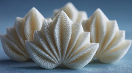 Korean rice cakes shaped into Japanese origami folds