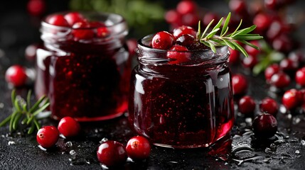 Nordic lingonberry jam presented in Japanese minimalist containers