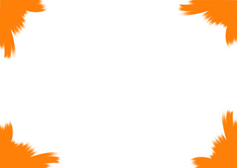 Abstract background with orange brush strokes on a black canvas art on transparent background