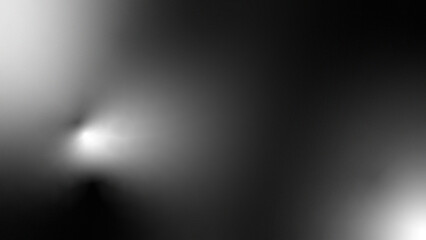 Black white grey silver abstract background. Monochrome gradient ombre blend. Smooth transition. Soft blur glow. Bright light metallic shimmer. Noise grain texture. Artistic luxe finish. High contrast