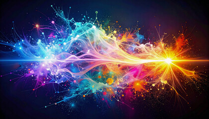 Fototapeta premium 今にも切れそうな光の束