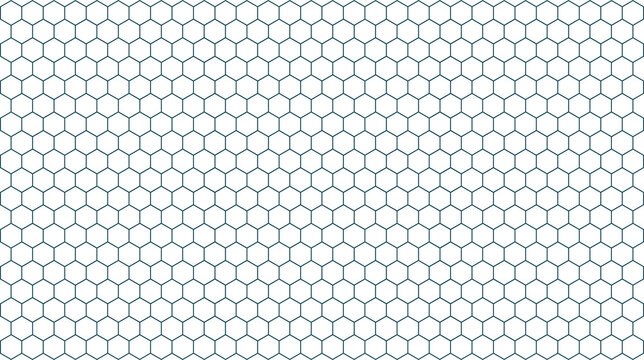 Seamless honeycomb pattern simple geometric vector background for textile and surface design isolated on white