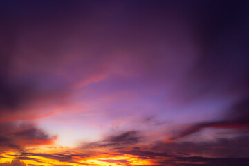 After sunset sky,Clouds at sunset after a summer storm,Beautiful dramatic scenic after sunset sky background after sunset