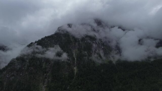 time lapse clouds over mountain