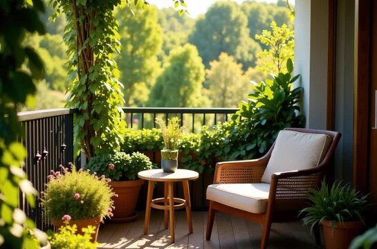table and chairs in a garden
