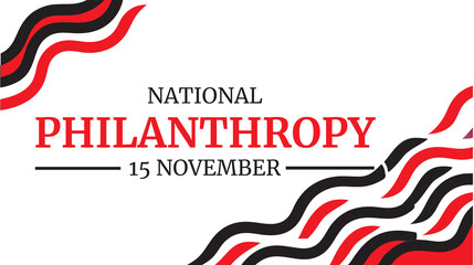 Creative National Philanthropy Day banner template, isolated on white background for digital and print use