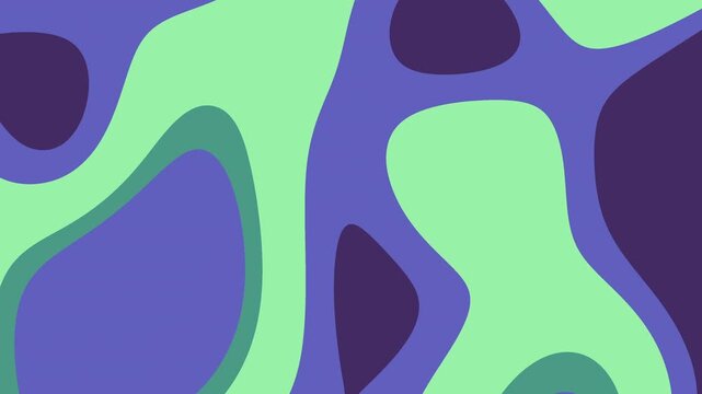 Vibrant abstract background with flowing organic liquid shapes in a cool purple and green color palette, a modern vector graphic design