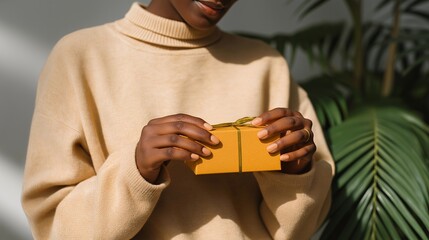 Designer showcasing recyclable eco-packaging concept to investors, emotion of innovation visible, symbolizing sustainable product design, environmental responsibility, and green branding. cinematic