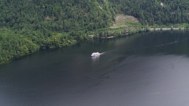 cruise ship on the lake