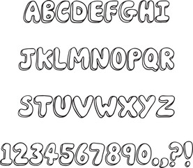 Bubble Pop Cartoon 3D Lettering ABC Font Typeface Alphabet 