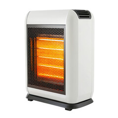 Portable electric heater isolated on transparent background, providing warmth and comfort