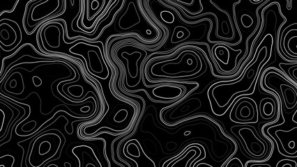 Topographic background and texture, abstract monochrome image.  Map mockup infographics. Wavy backdrop. Cardboard.